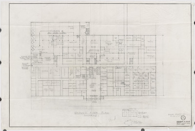 Augusta State Hospital Complex. Ground floor plan